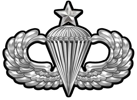 ストレッチドビー ピンバッジ Senior Parachutistjump Wing Paratrooper Badge Pin Us