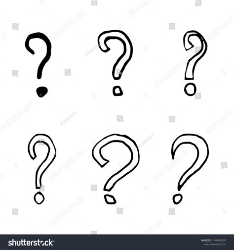 Hand Drawn Question Mark Doodles Set Stock Vector Royalty Free 1148906597