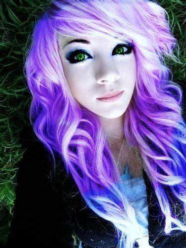 white purple blue emo scene hair beautiful hair color scene hair