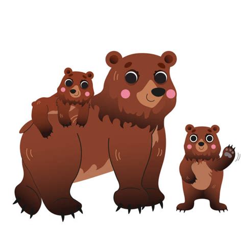 Mother Bear With Cubs Illustrations Royalty Free Vector Graphics