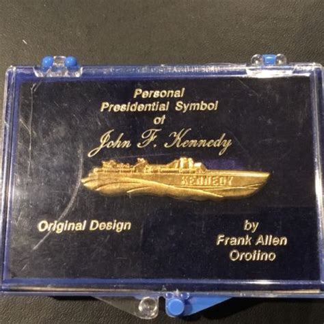 John F Kennedy Personal Presidential Symbol Pt 109 Campaign Tie Pin Bar