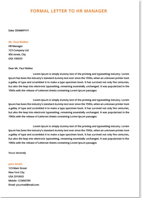 formal letters examples  students top form templates