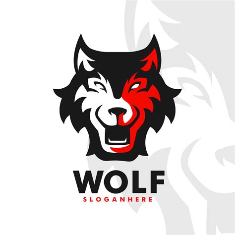 Wolf Athletic Club Vector Logo Concept Isolated On White Background