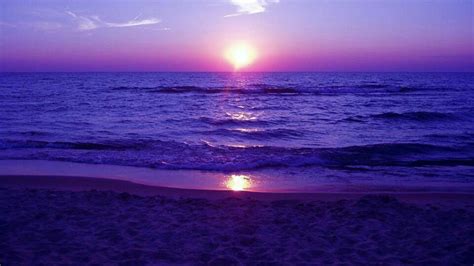Screensaver Beach Wallpaper Purple Sunset Computer