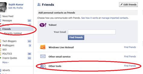 An Easy Method To Search And Add Your Gmail Contacts In Facebook