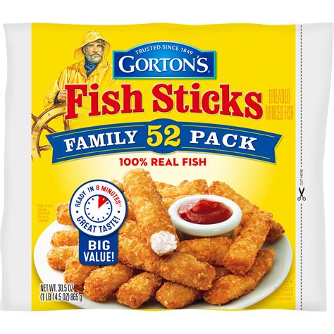Gortons Crunchy Breaded Fish Sticks 52 Count