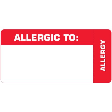 Allergy Alert Label 3 78 X 1 78 United Ad Label