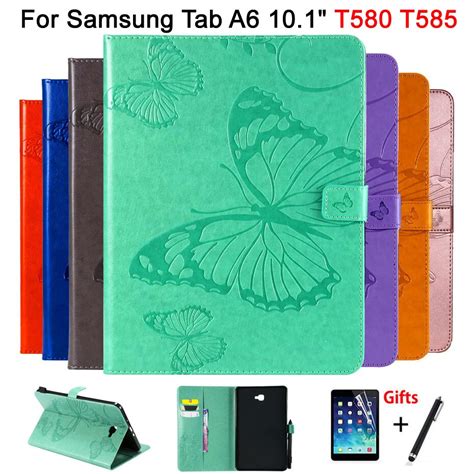 3d Butterfly Embossed Leather Case For Samsung Galaxy Tab A6 101 2016