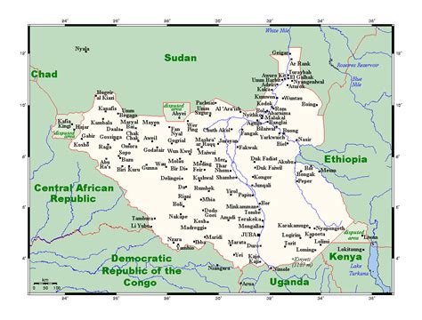 Detailed Map Of Sudan