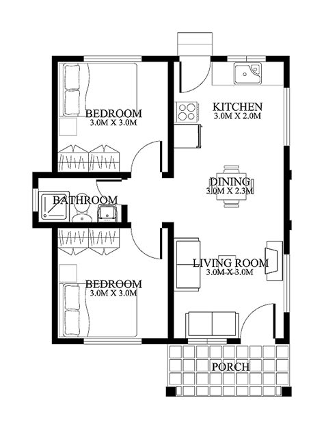 This is a pdf plan available for instant download. Small House Design - 2012001 | Pinoy ePlans | Simple house ...