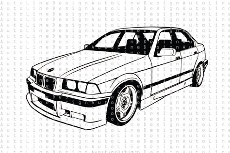 Bmw E36 Stance Lowrider Tuning Drift Svg Pdf Dxf Eps Png Etsy In 2021