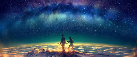 Anime Stars Night Sky Summit 4k 3840x2160 50 Wallpaper