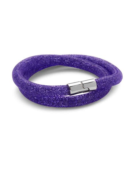 Swarovski Crystal Magnetic Bracelet In Purple Lyst
