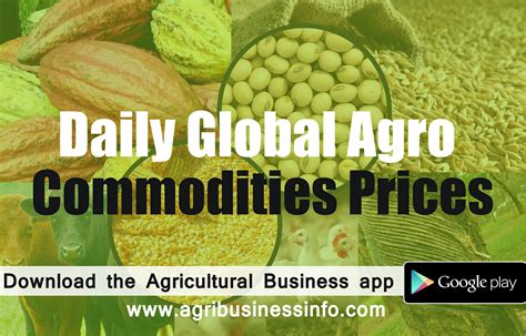 Trading economics provides forecasts for commodity prices based on its analysts expectations and proprietary global macro models. Global Agro Commodity Prices (23rd August 2018 ...