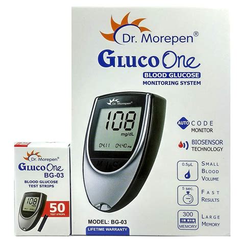 Buy Dr Morepen Bg Gluco One Glucometer Combo Strips At Lowest