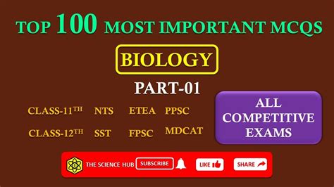 Top 100 Most Important Biology MCQs Part 01 MCQs For NTS SST ETEA