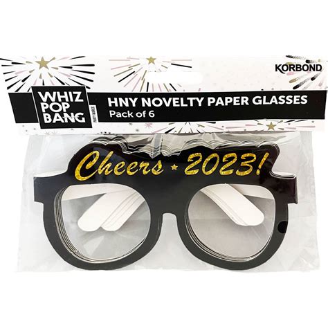 Novelty Paper Glasses Cheers 2023 6 Pack Woolworths