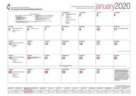 United Methodist Liturgical Calendar
