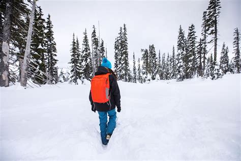Snow Hiking Through A Deep Snow Stock Photo Pixeltote
