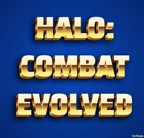 Halo Combat Evolved Text Effect And Logo Design Videogame