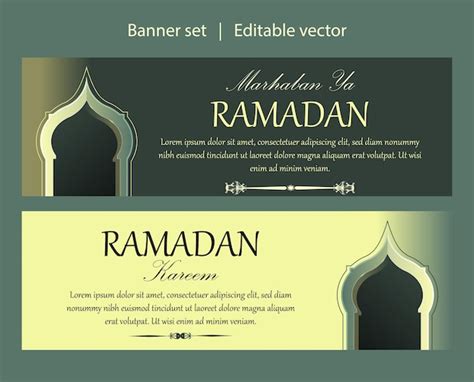 Premium Vector Ramadan Banner Set All Vector And Editable