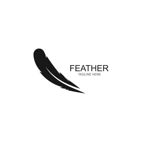 Premium Vector Feather Logo Vector Template