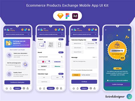 Ecommerce Products Exchange Mobile App Ui Kit Uplabs
