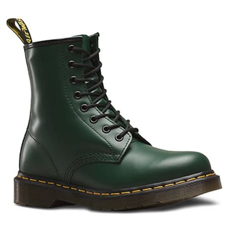 Dr Martens 1460 Unisex Leather 8 Eyelet Boots In Green