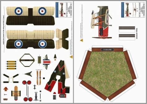Wwi`s Royal Aircraft Factory Se5 Paper Model By Paper Diorama Paper
