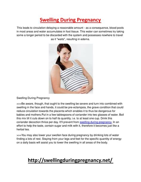 Ppt Swelling During Pregnancy Recommendations Powerpoint Presentation
