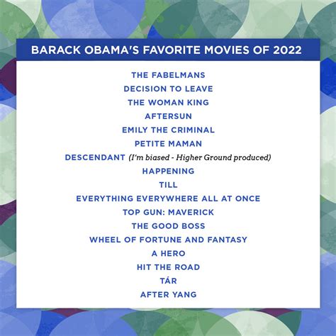 barack obama on twitter i saw some great movies this year here are some of my favorites