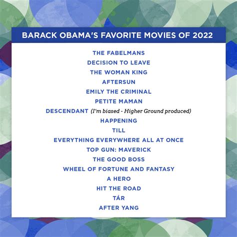 Barack Obama On Twitter I Saw Some Great Movies This Year Here Are Some Of My Favorites