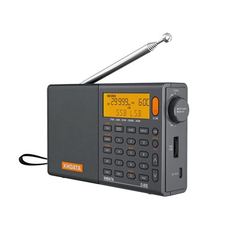 Xhdata D 808 Portable Digital Radio Fm Stereo Sw Mw Lw Ssb Rds Air Band Multi Band Radio Speaker