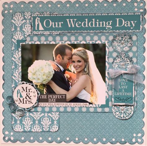 Ourweddingday Wedding Scrapbooking Layouts Wedding Album Scrapbooking