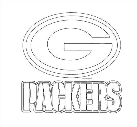 Nfl Logo Coloring Pages Printable Pdf Green Bay