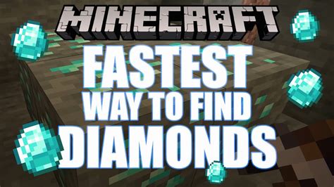 Minecraft The Fastest Way To Find Diamonds In Survival Mode YouTube