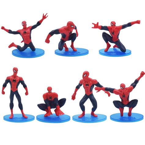 Buy Cake Topper Zuland 7 Pieces Spider Man Action Figures Set Birthday