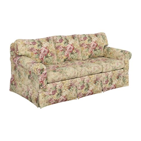 The emmerson chairs and ottomans are a great option for you! 90% OFF - Ethan Allen Ethan Allen Floral Three Cushion ...