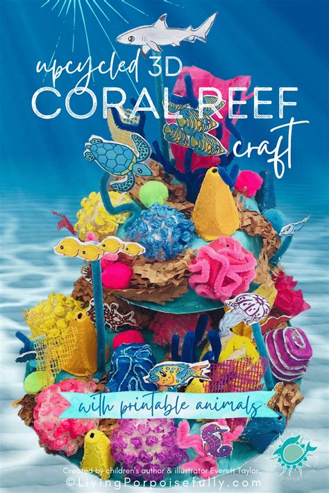 Upcycled 3d Coral Reef Craft Living Porpoisefully