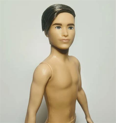 Barbie Fashionistas Nude Male Ken Doll Sculpted Hair Very Dark Skin