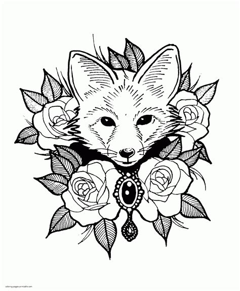 18 Fox Printable Animal Coloring Pages For Adults