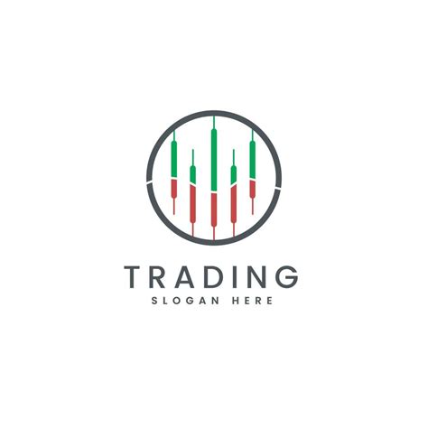 Trading Logo Finance And Business Logo With Candlestick Chart Logo