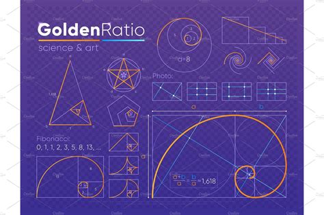 Set Of Golden Ratio Element Custom Designed Illustrations Creative