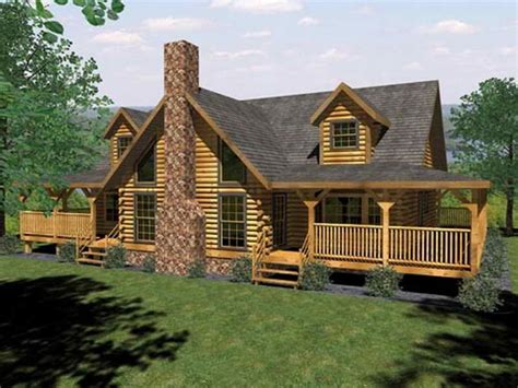 Home plans with a loft feature an upper story or attic space that often looks down onto the floors below from an open area. Log Cabin House Plans with Open Floor Plan Log Cabin House ...