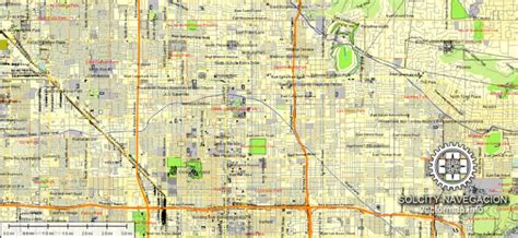 Phoenix Map Vector Printable Atlas 49 Parts City Plan Editable Adobe