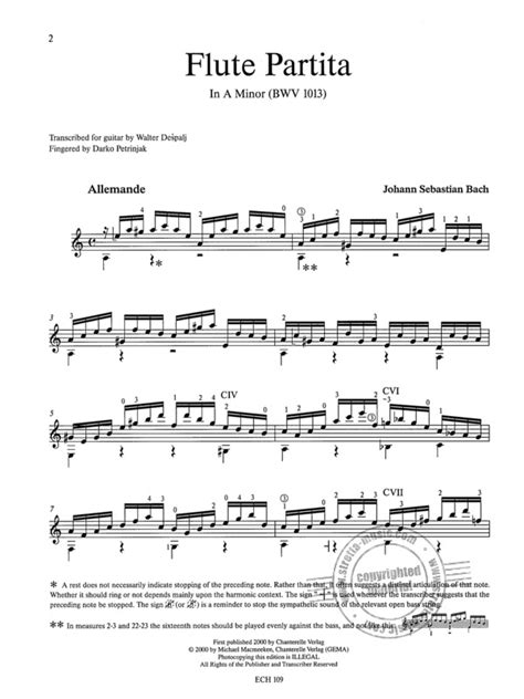 Flute Partita Bwv 1013 From Johann Sebastian Bach Buy Now In The