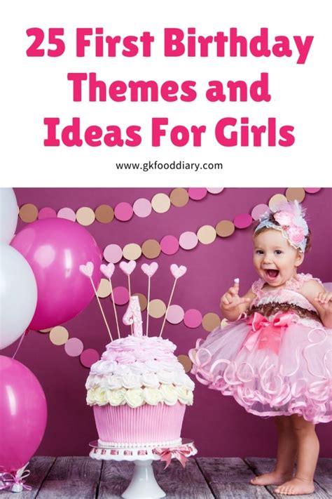 Kids And Moms 25 First Birthday Themes And Ideas For Girls Birthday