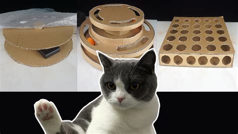 Diy Cat Toys From Cardboard Very Simple And Fun Youtube