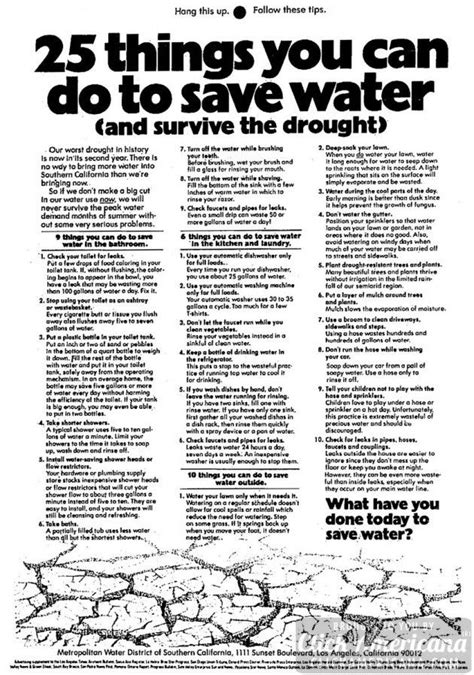 25 Ways To Save Water And Survive A Drought 1977 Click Americana Ways To Save Water Drought