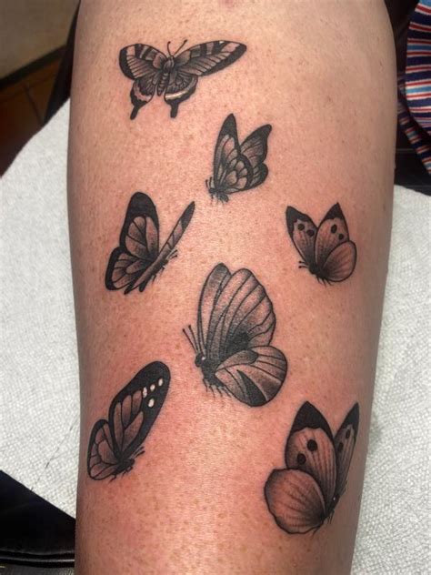 Unify Tattoo Company Tattoos Shane Heisler Black And Gray Butterflies